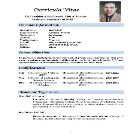CV-Dr.Ibrahim Abu Al Sondos