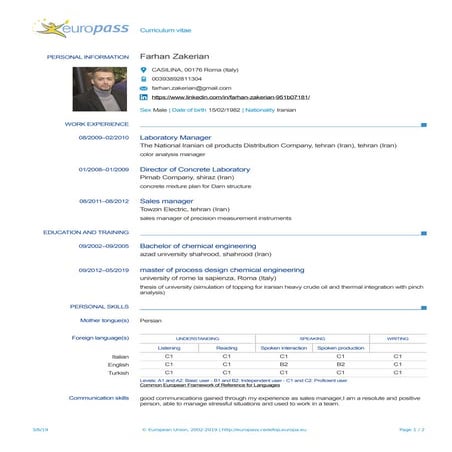 Cv europass-20190603-zakerian-en