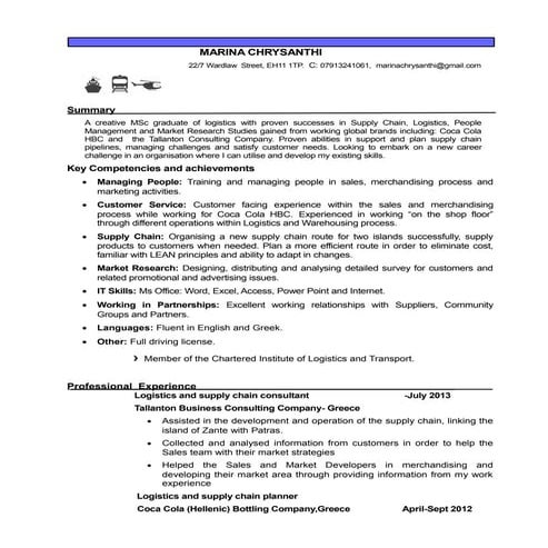 Cv  marina chrysanthi (l)