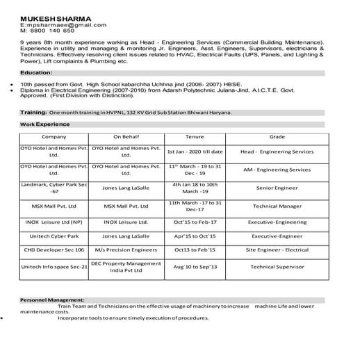 CV Vinay | DOCX