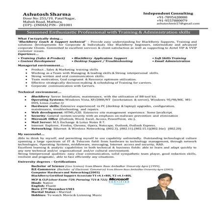 Cv  resume ashutosh sharma