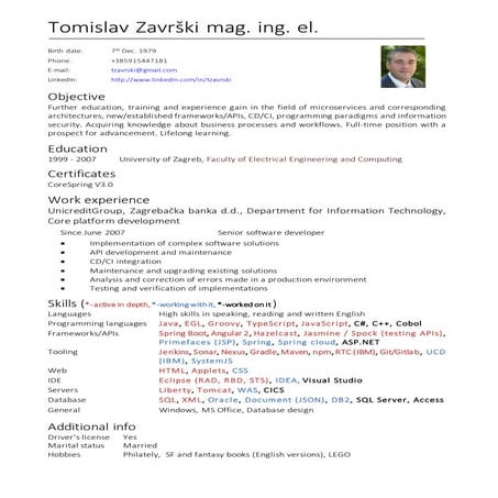 Cv   (tomislav zavrski) - eng
