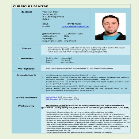 Cv   tom van dael