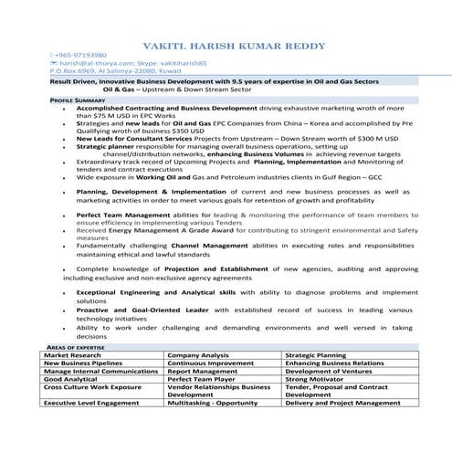 Cv vakiti harsih kumar reddy | DOC