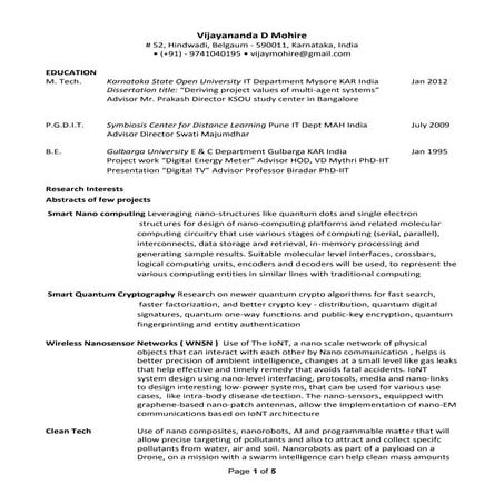 CV VD Mohire-Research