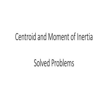 Centroid and Moment of Inertia - Solved Examples