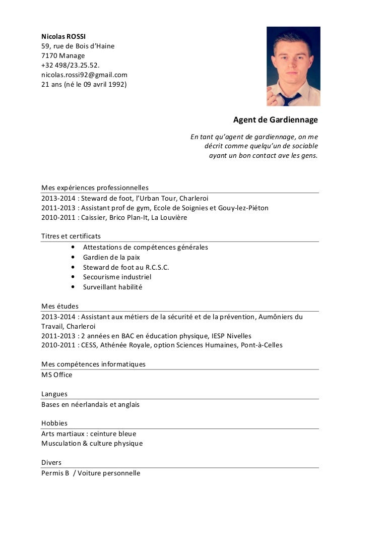 cv  nicolas rossi