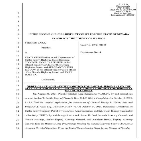 Judge rules Nevada Highway Patrol participation in civil asset forfeiture program unlawful