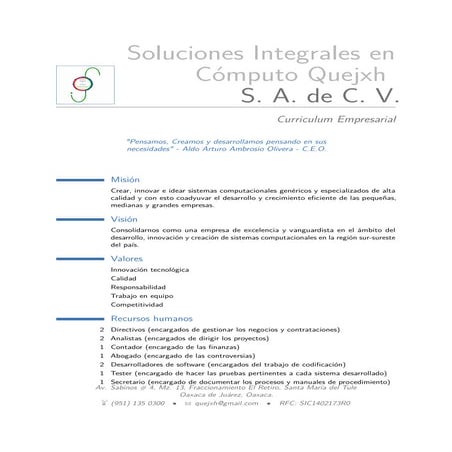 Curriculum Empresarial