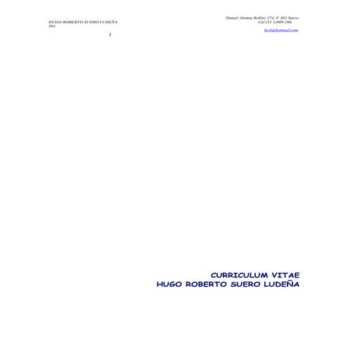 CV Hugo Suero Ludeña