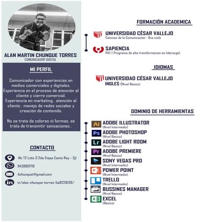 Cv alan chunque torres | PDF