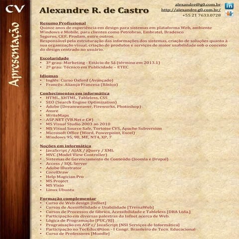 Cv alexandre rezendedecastro