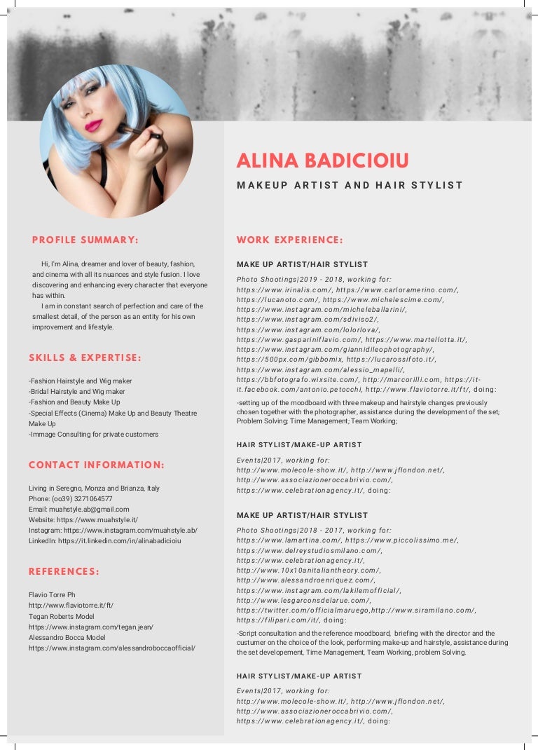 Cv Alina Badicioiu Muahstyle 2019