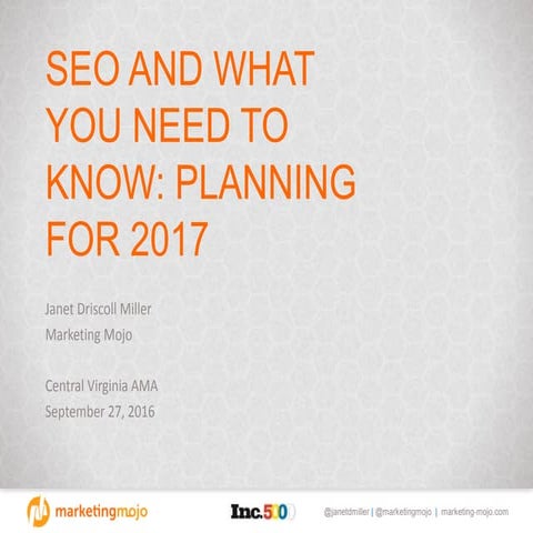 SEO and What You Need to Know to Plan for 2017