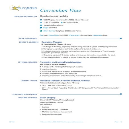 Operations Manager Shipping Maritime