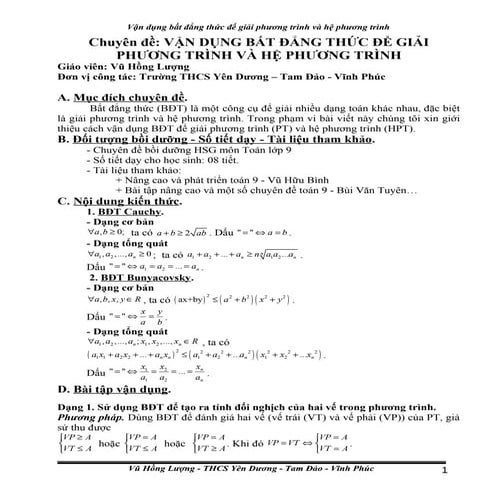 Cđ van dung bdt giai pt hpt