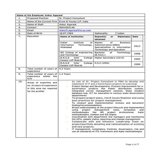 160929 SS CV in WB and ADB Format | PDF