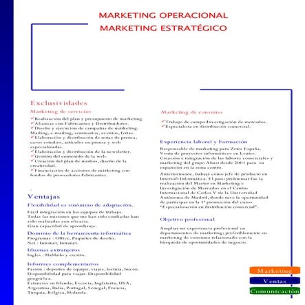 CV para Barceló Viajes