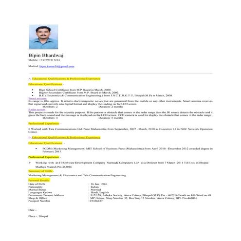CV_Bipin Bhardwaj.docx_Narmada Computers LLP