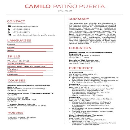 Cv camilo patino eng | PDF