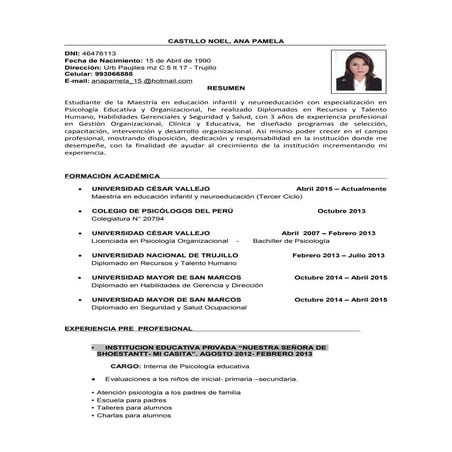 Cv castillo noel%2c ana pamela