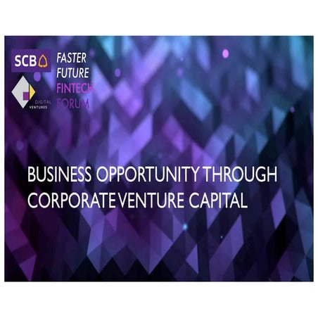 Business Opportunity Through Corporate Venture Capital