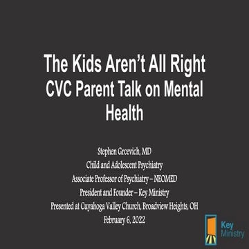 CVC Parent Talk on Mental Health
