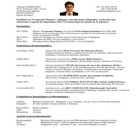 Cv chabennet thomas | PDF