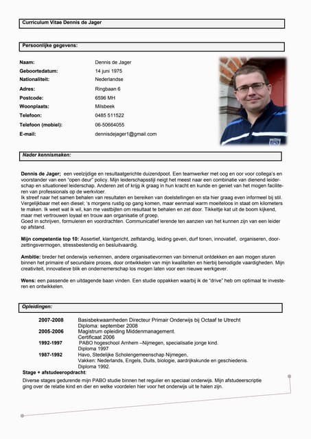 Curriculum Vitae Afrikaans Docx