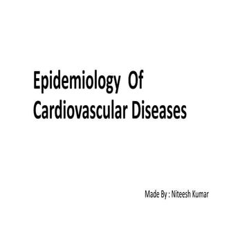 Cvd epidemiology