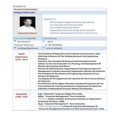 Cv dr.dehgan2017