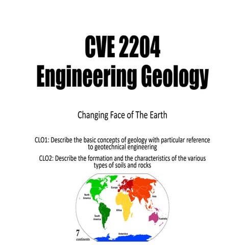 changing face of the earth and enginering geogly