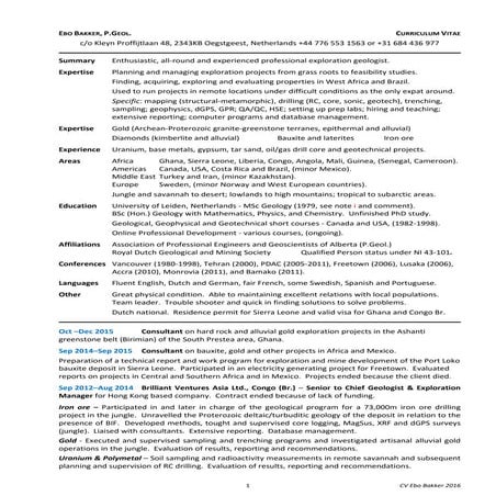 Cv Ebo Bakker 2016