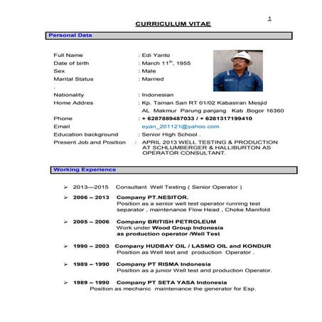 Cv edi yanto updated | PDF