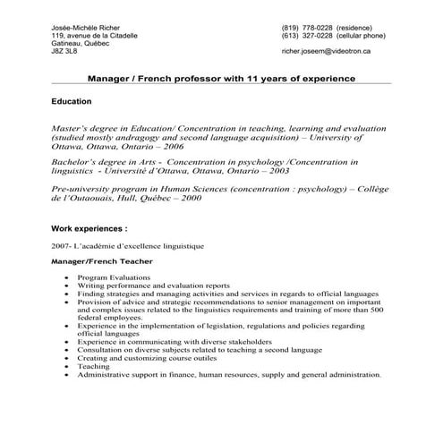 Curriculum VitaE update | DOC