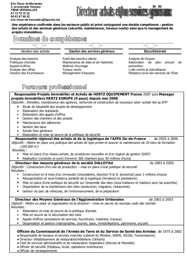 Cv Eric Vieux De Morzadec 2009
