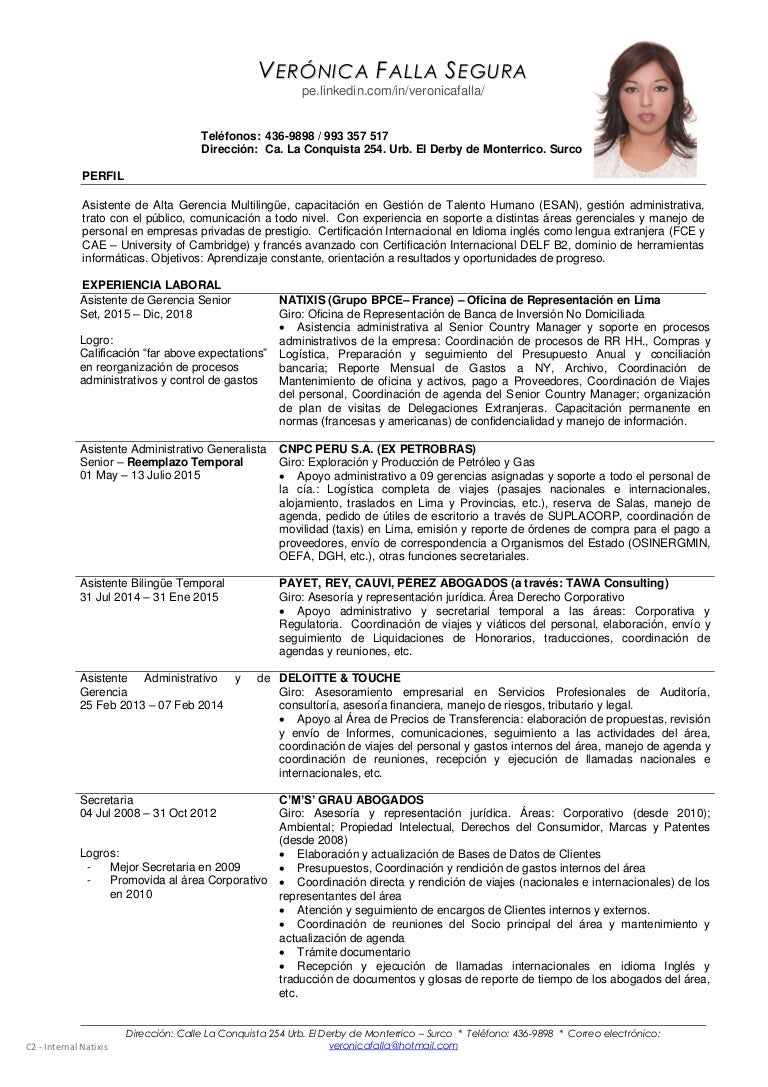 Cv Espanol Veronica Falla
