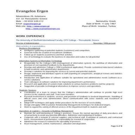 CV Evangelos Ergen