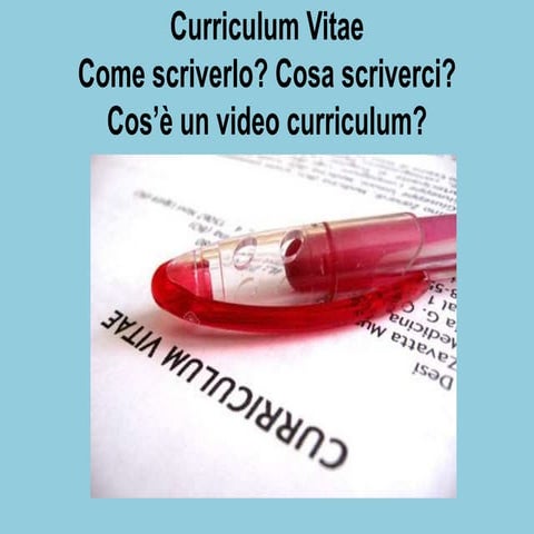 CV e Video CV