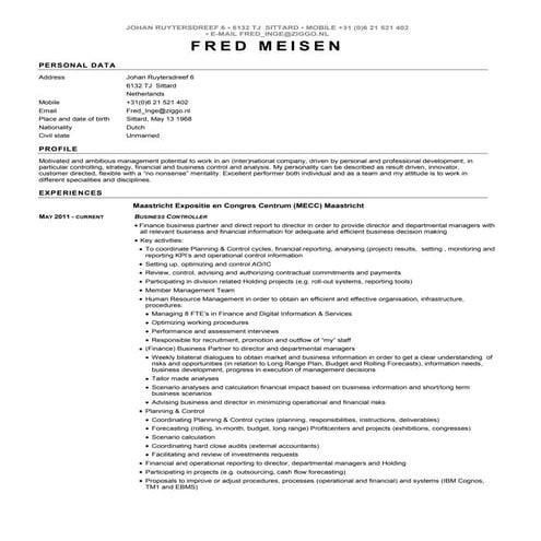 Cv Fred Meisen Update 02082011 English