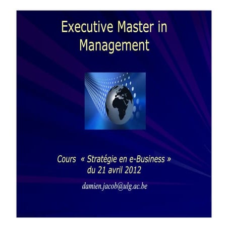 Stratégie en e-business - Partie 1