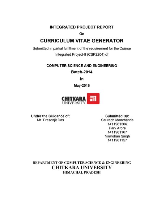Cv generator 