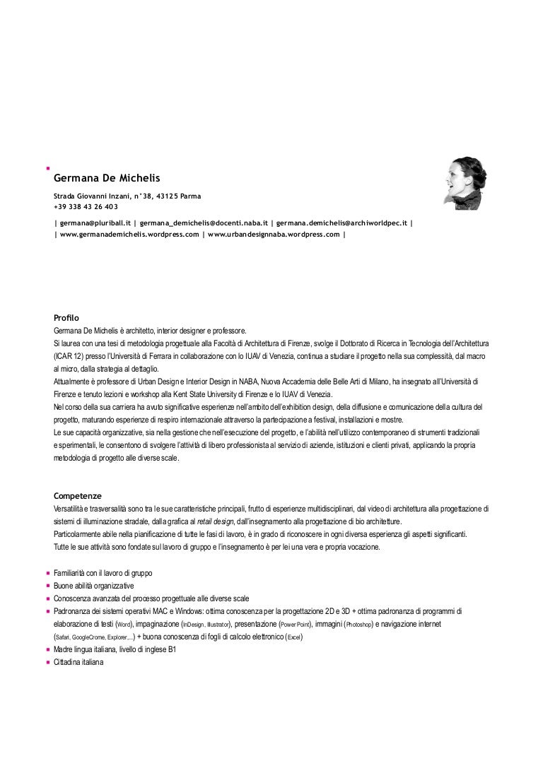 German cv example in english picture