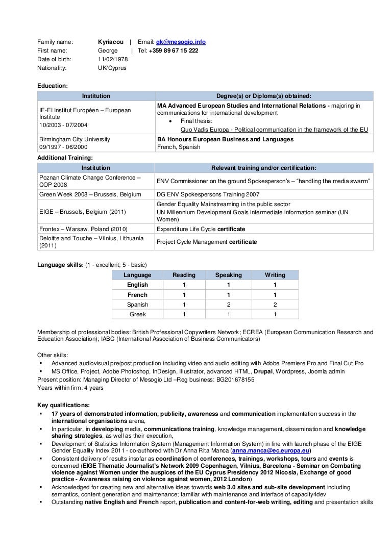 Cv G Kyriacou Senior Commsexpert May2018