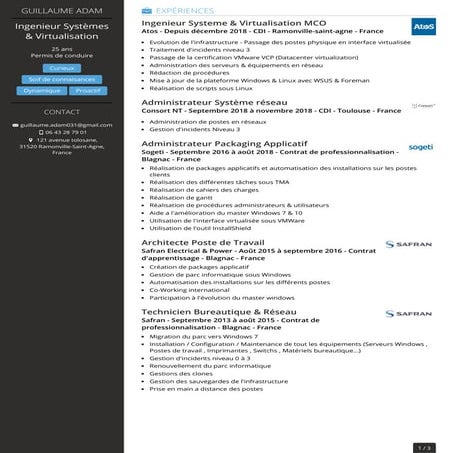 Cv guillaume adam 2019