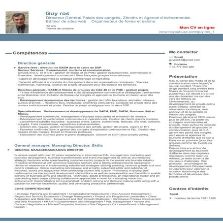 Cv guy ros français | DOC