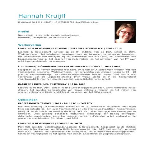 CV Hannah Kruijff