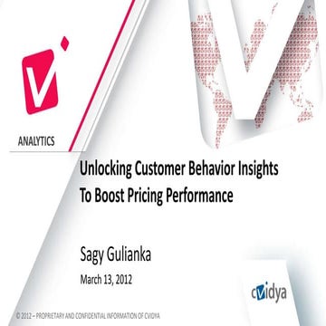 Unlocking Customer Behavior Insights To Boost Pricing Performance - cVidya We...