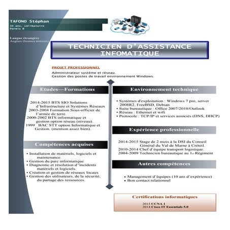 Cv informatique 2015