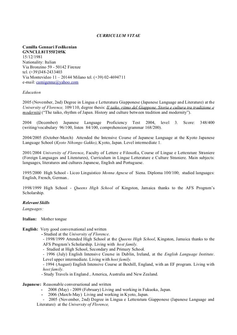 Test Per Lingue E Letterature Straniere